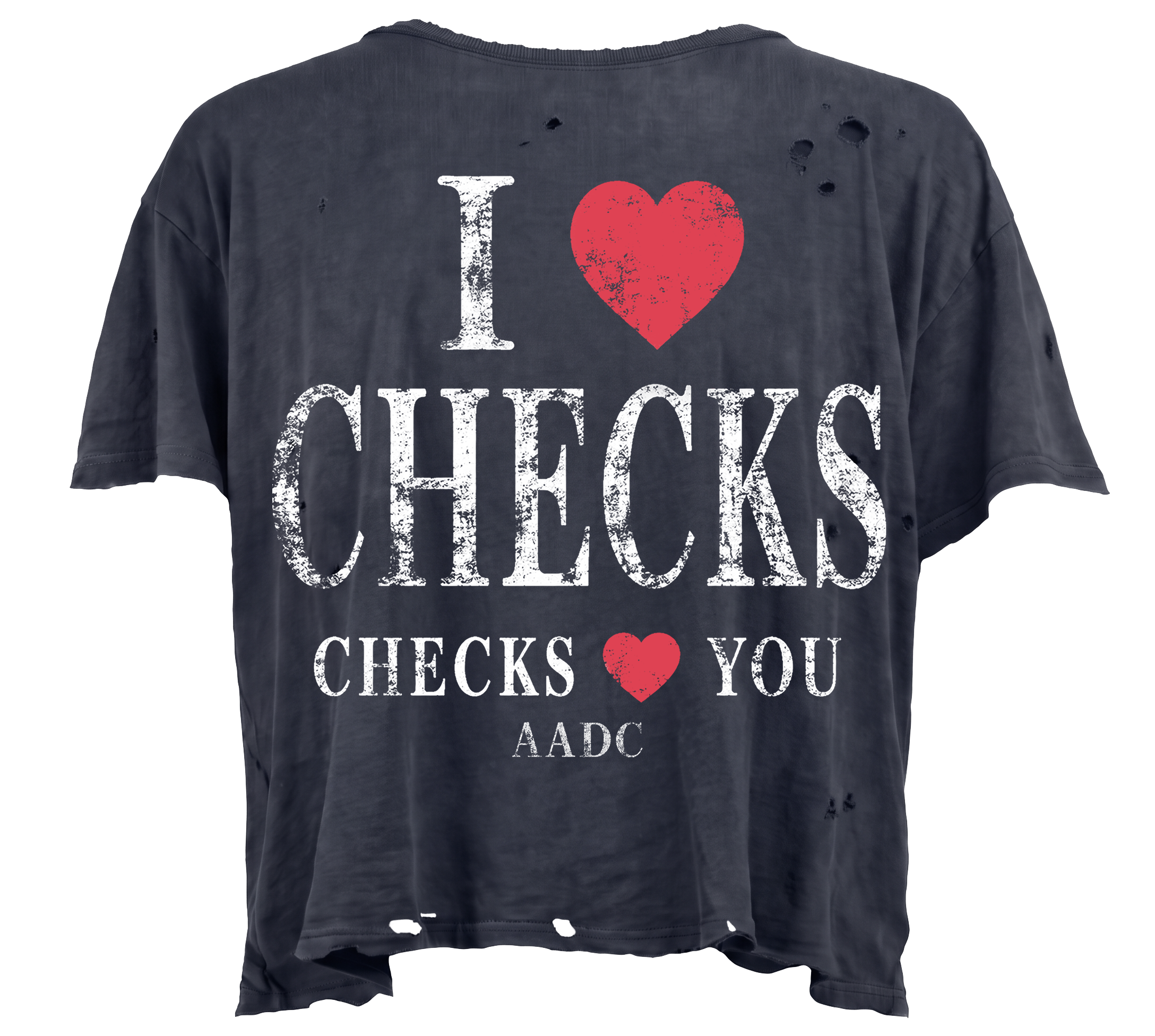 I LOVE CHECKS TEE (NAVY BLUE)
