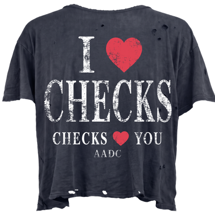 I LOVE CHECKS TEE (NAVY BLUE)